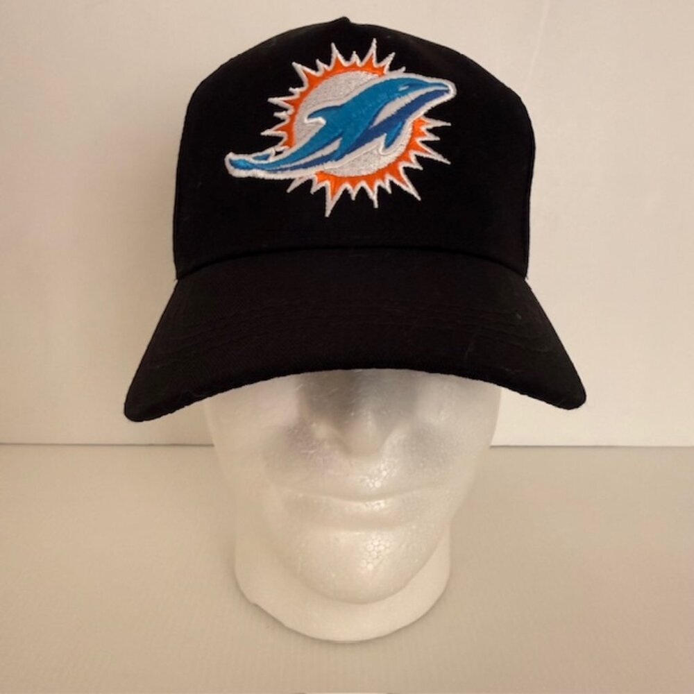 Miami Dolphins Hat Men's Black Snap Back Blue Orange NFL Football